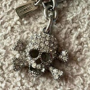 Coach rare bling skull keychain